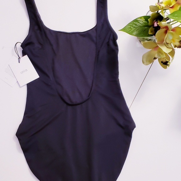 $195 NWT ONIA Anthro Cherry Leaf One Piece Swim - Picture 7 of 11